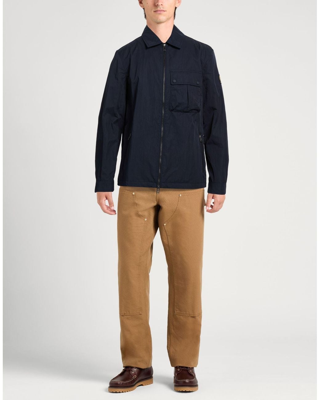 Belstaff Blue Midnight Jacket Cotton, Recycled Polyamide for men