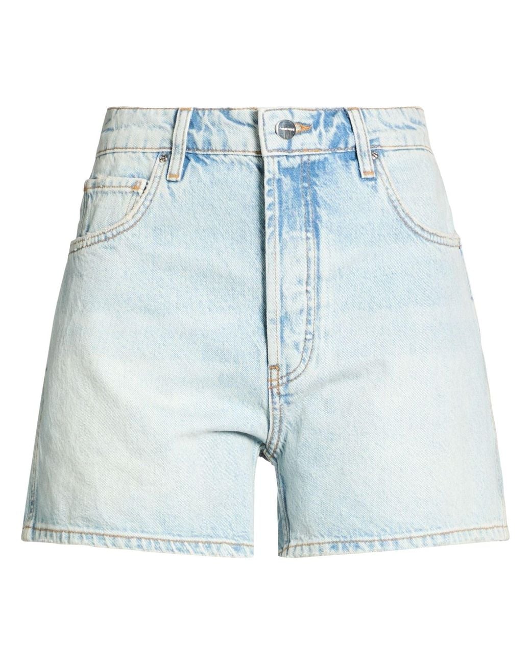 Anine Bing Blue Denim Shorts Cotton, Organic Cotton