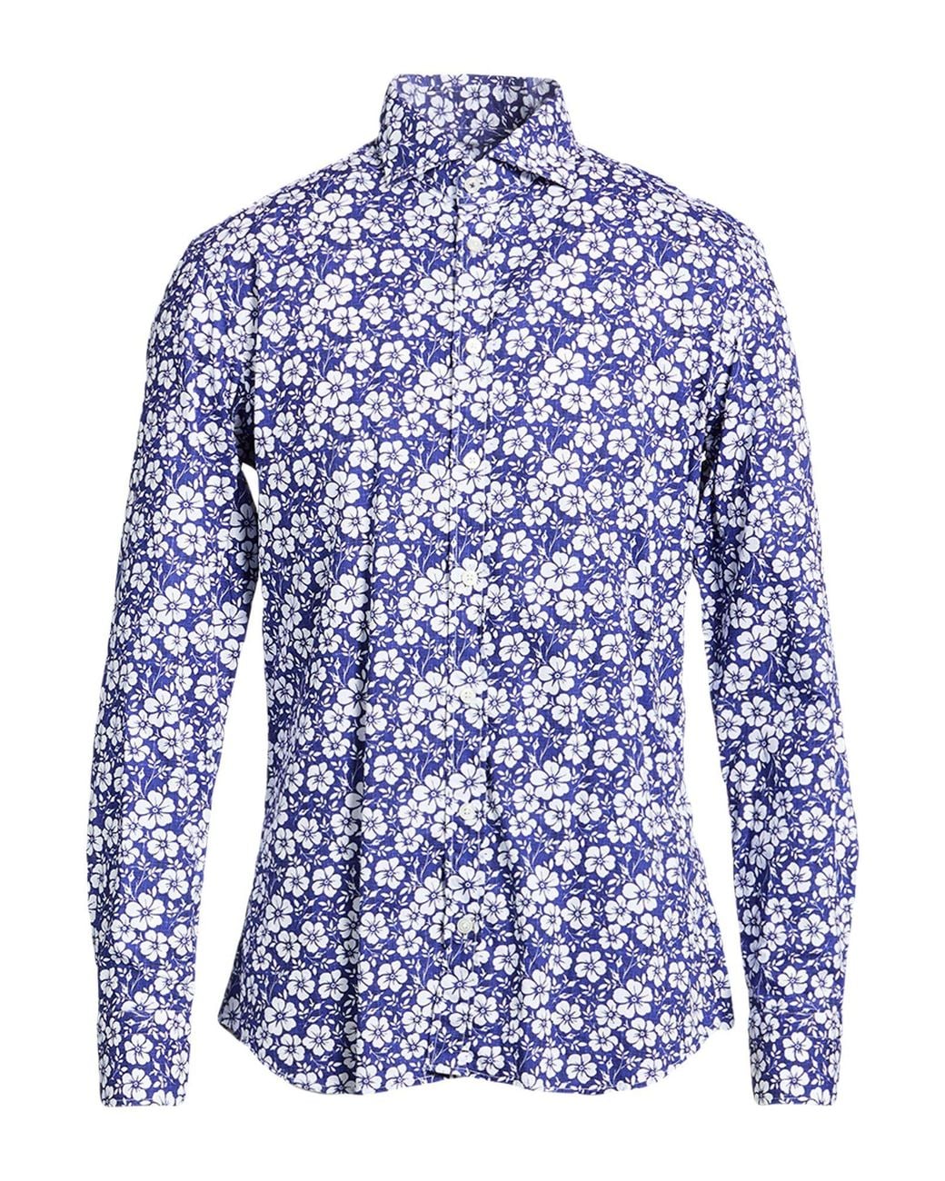 BASTONCINO Blue Shirt Cotton for men
