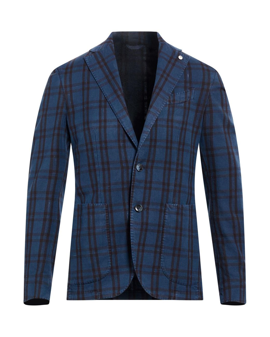 L.b.m. 1911 Blue Blazer Cotton, Linen, Silk for men