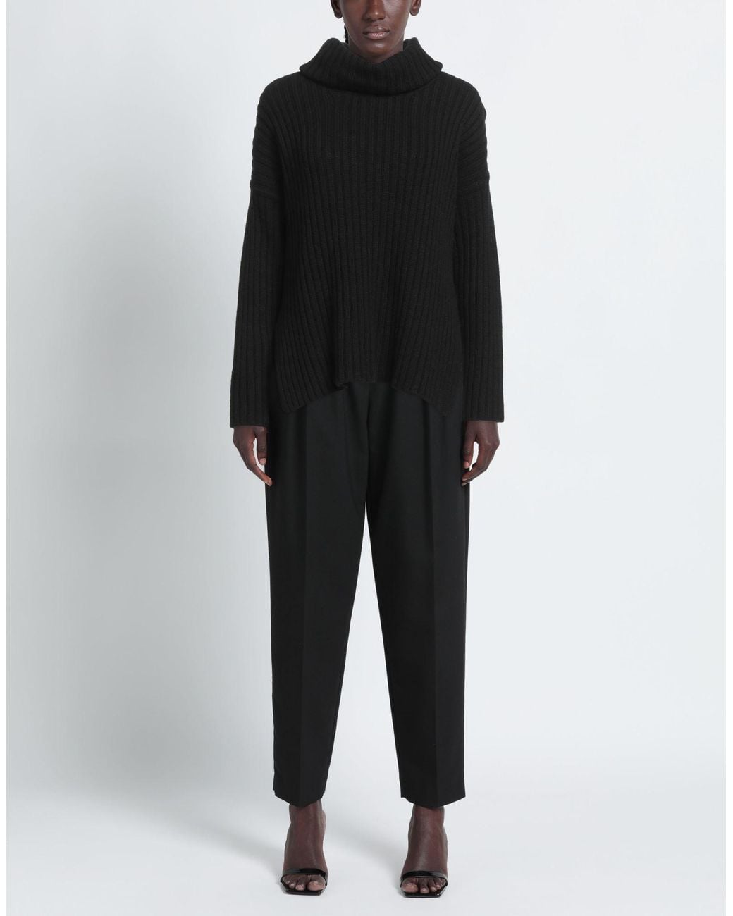 European Culture Black Turtleneck
