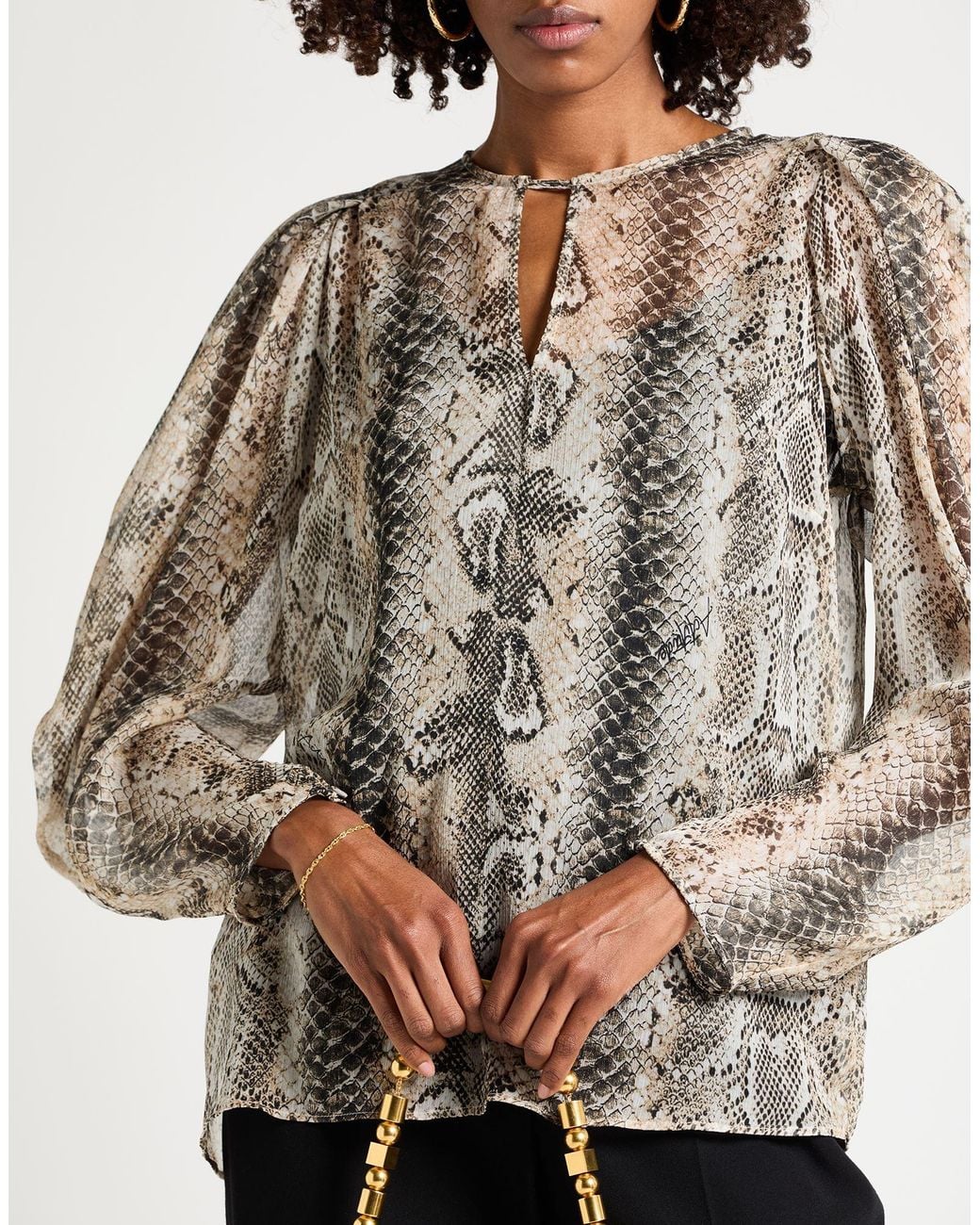 Twinset Gray Top Polyester