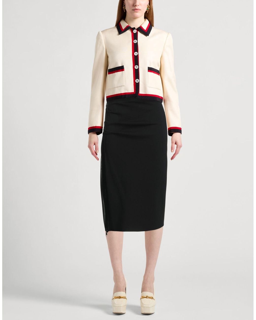 Lanvin Black Midi Skirt Viscose, Polyamide, Elastane