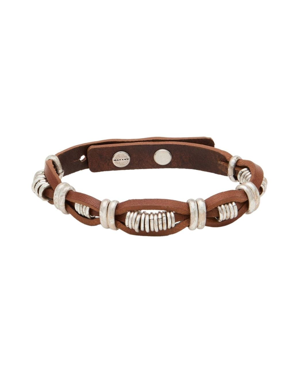 Isabel Marant Brown Bracelet Cow Leather, Brass for men