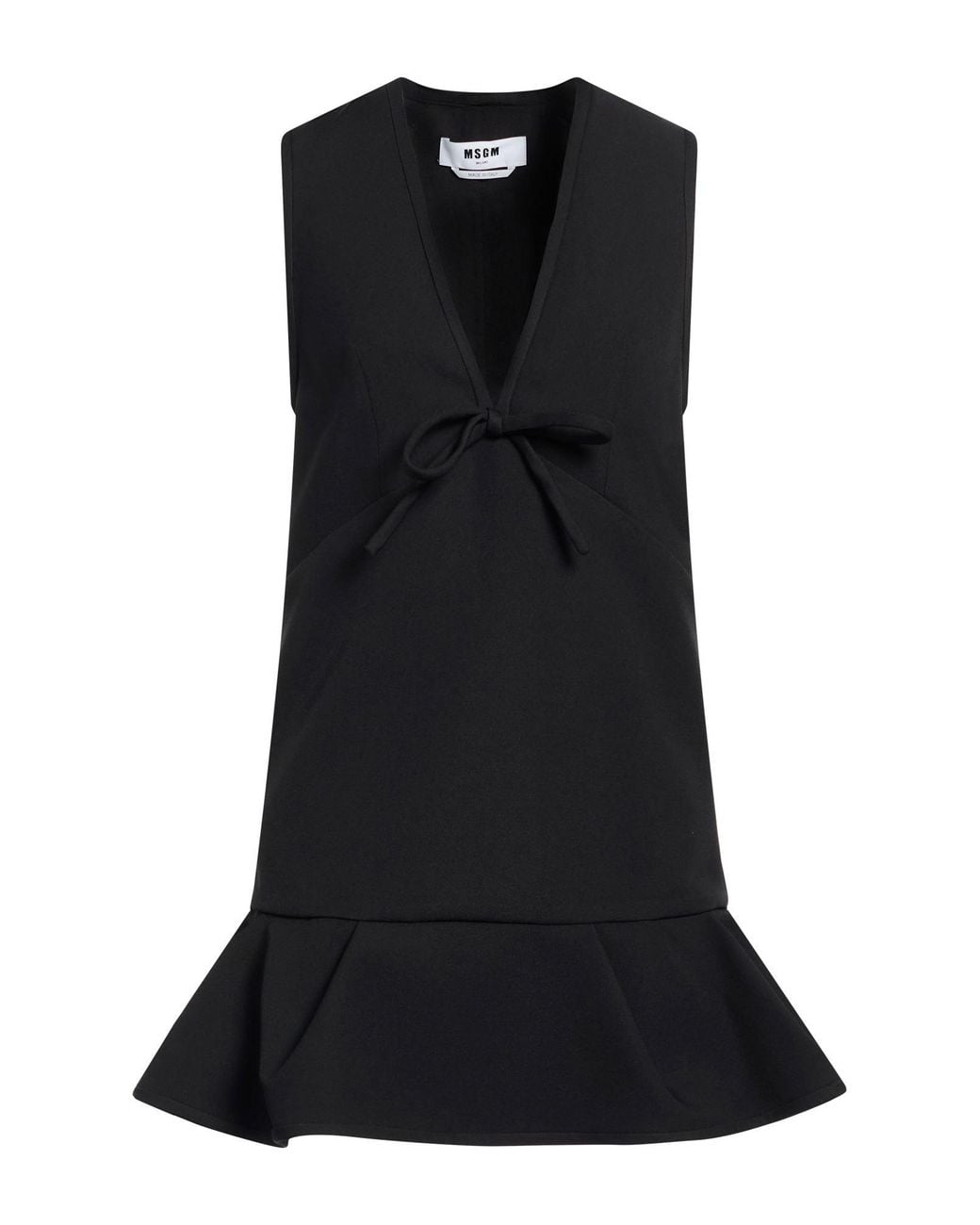 MSGM Black Mini Dress Polyester, Elastane