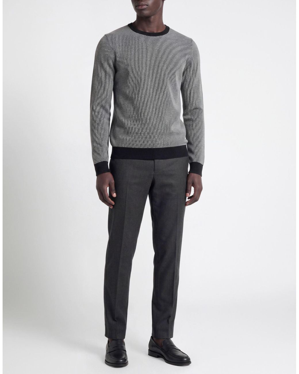Zanone Gray Sweater Virgin Wool for men