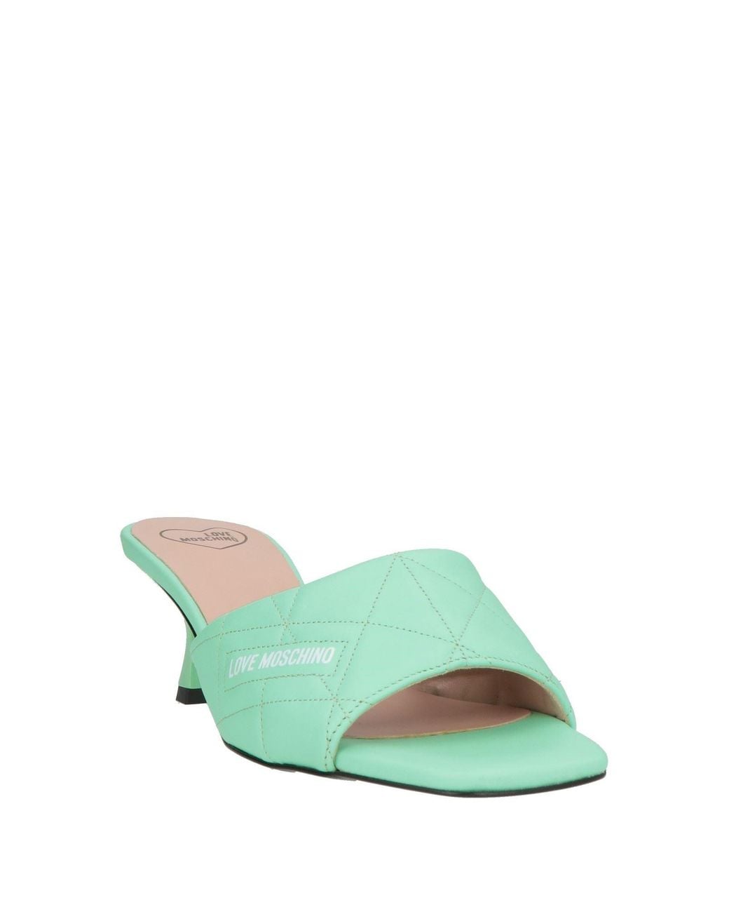 Love Moschino Green Light Sandals Leather