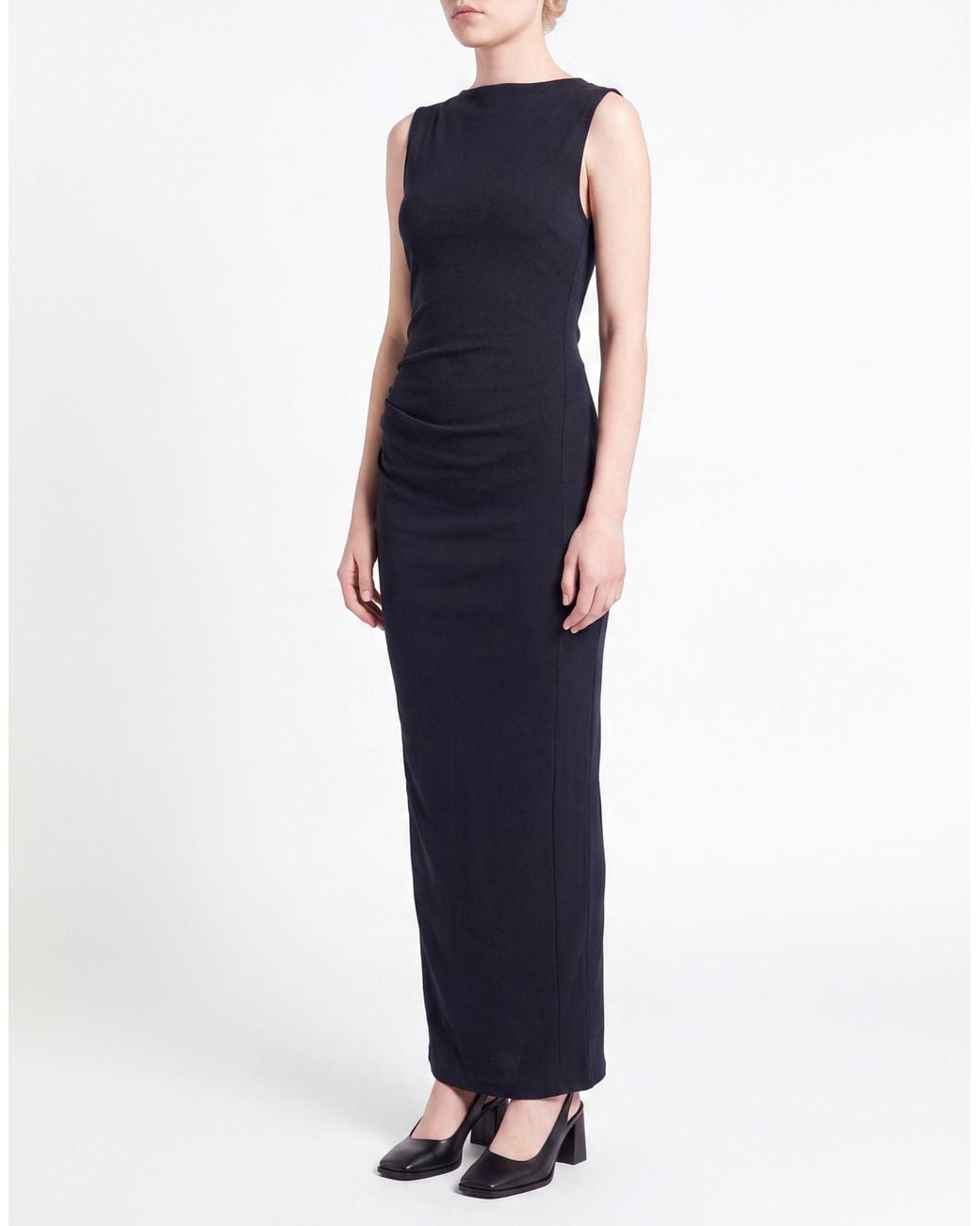 Dorothee Schumacher Blue Midnight Maxi Dress Cotton