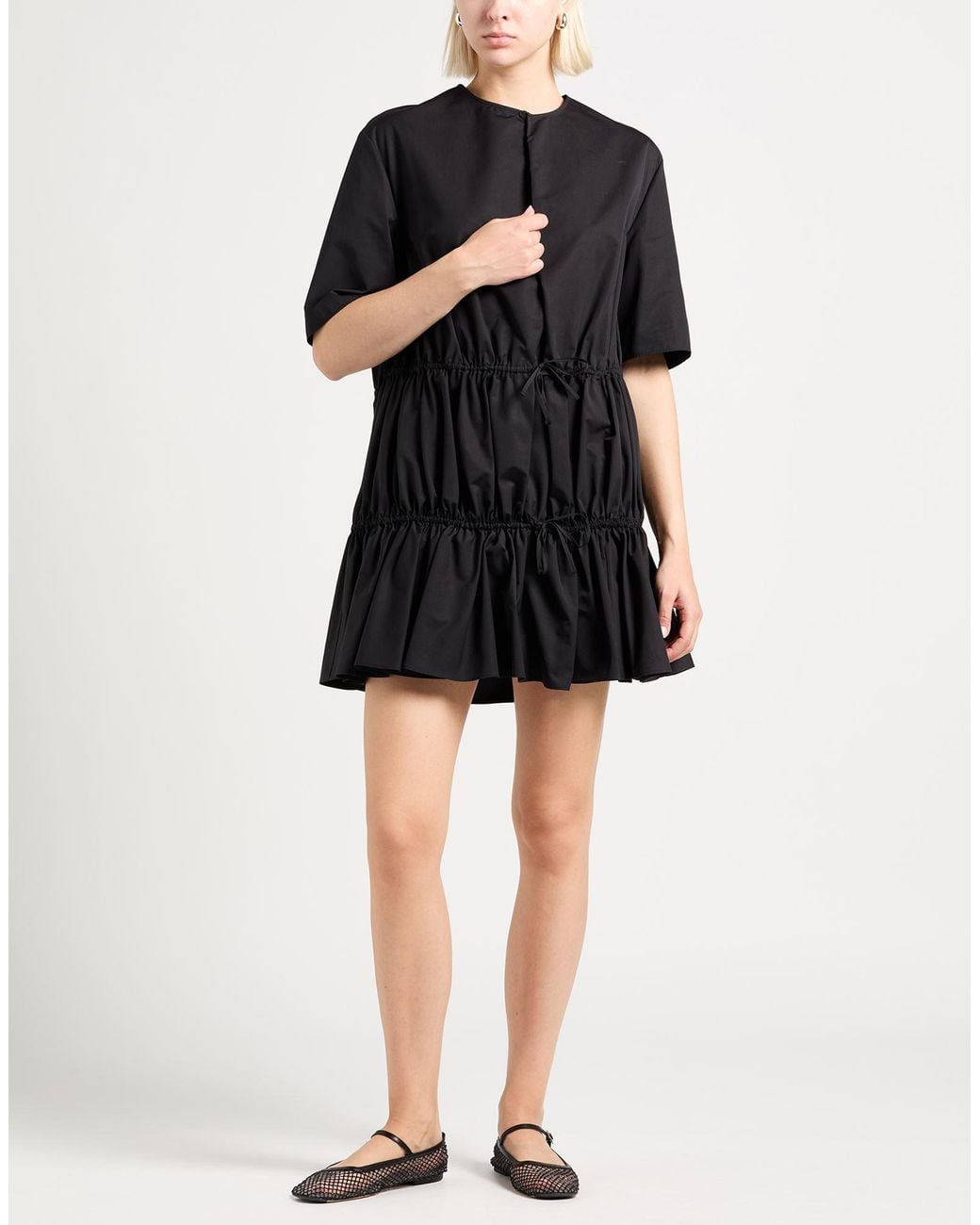Alaïa Black Mini Dress Cotton