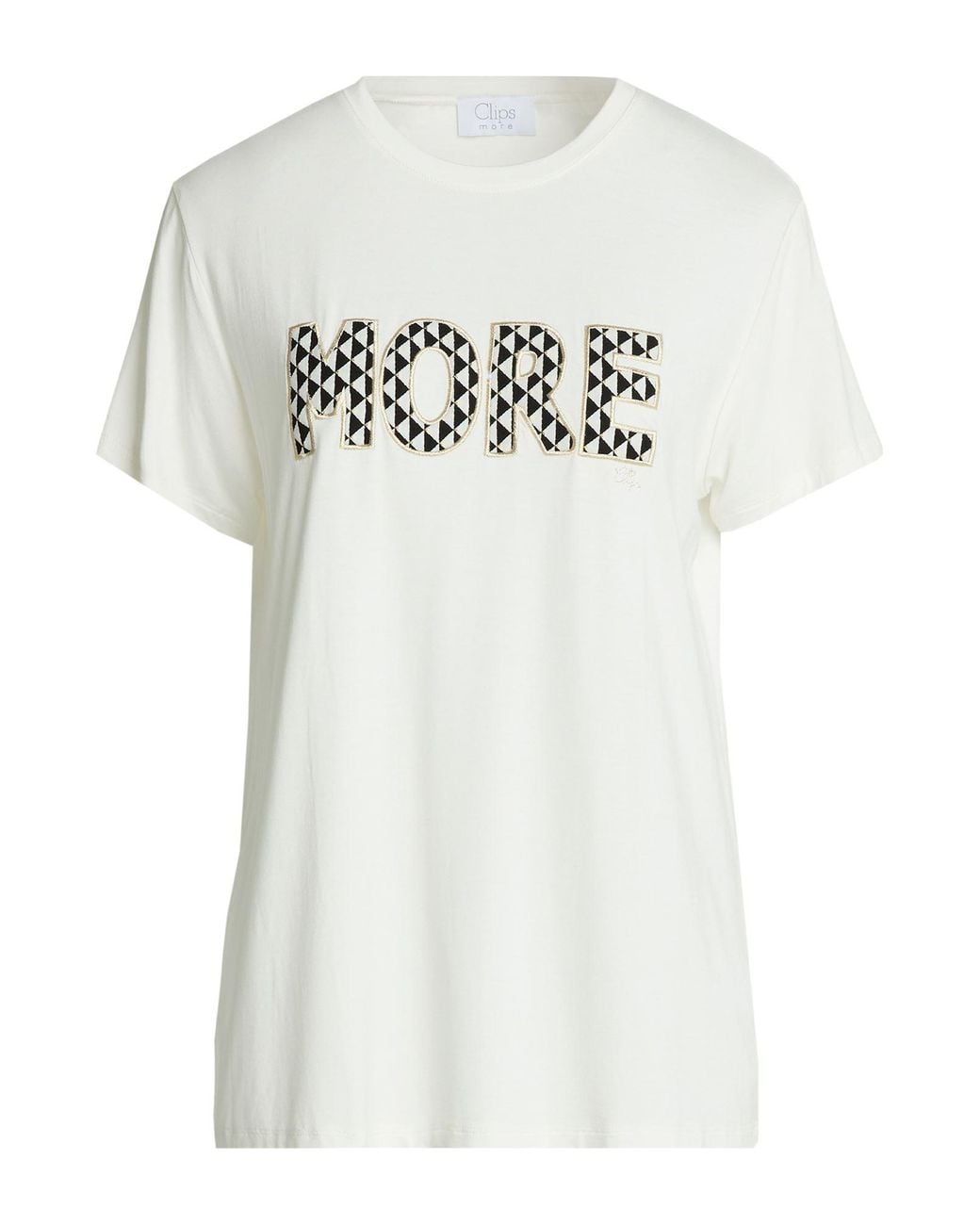 Clips More Gray T-Shirt Viscose, Elastane, Polyester, Polyamide