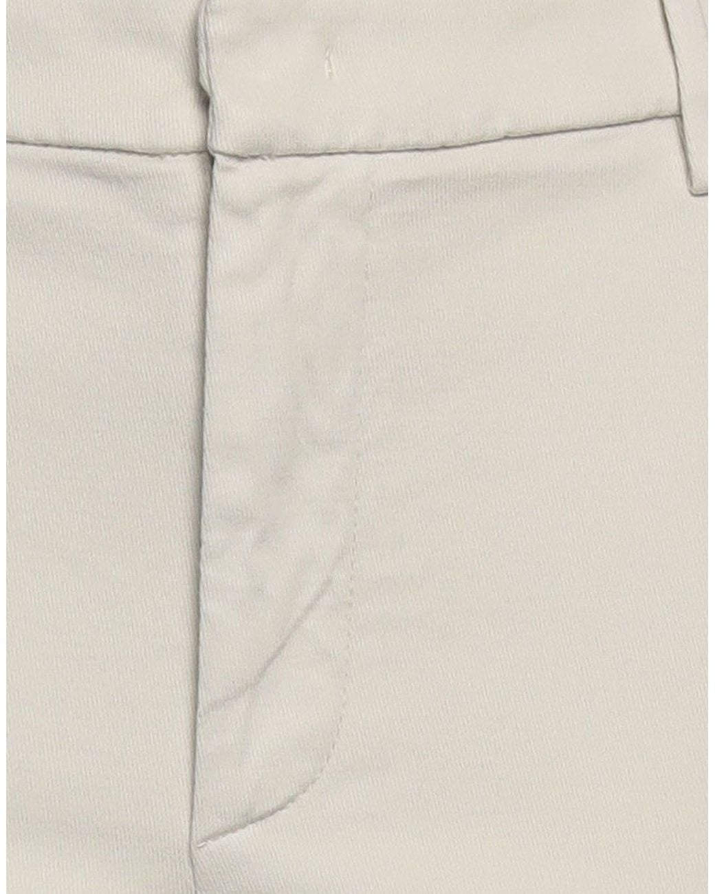 Dondup White Pants Cotton, Elastomultiester, Elastane