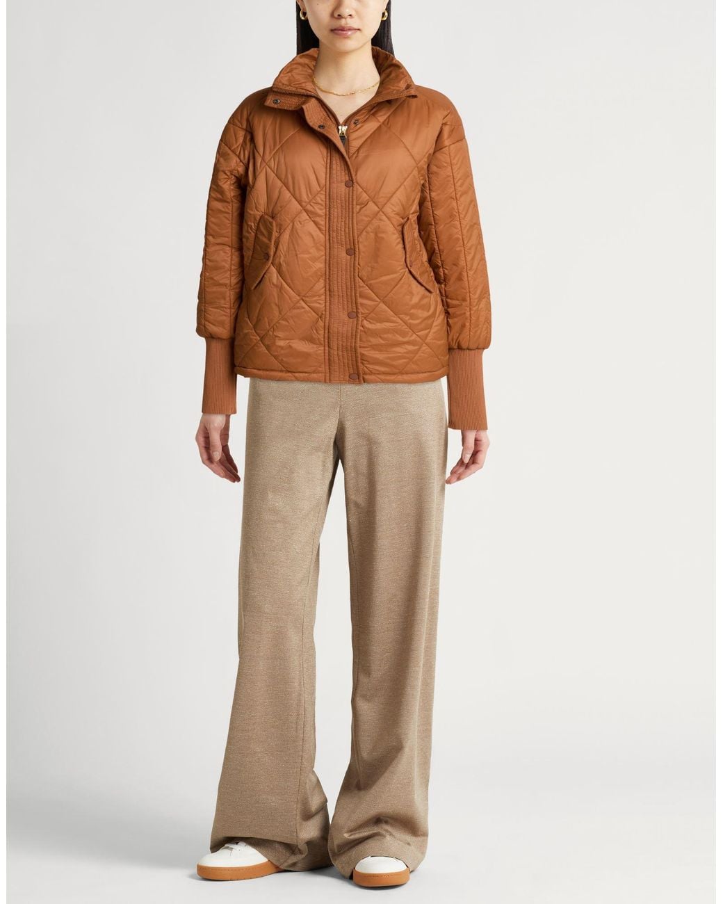 La Fille Des Fleurs Brown Puffer Nylon