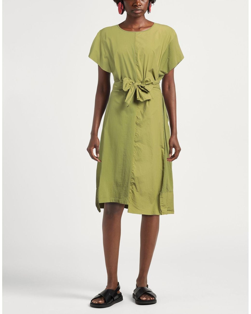 High Green Midi Dress