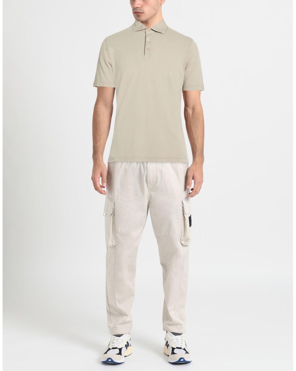 FILIPPO DE LAURENTIIS Natural Polo Shirts for men