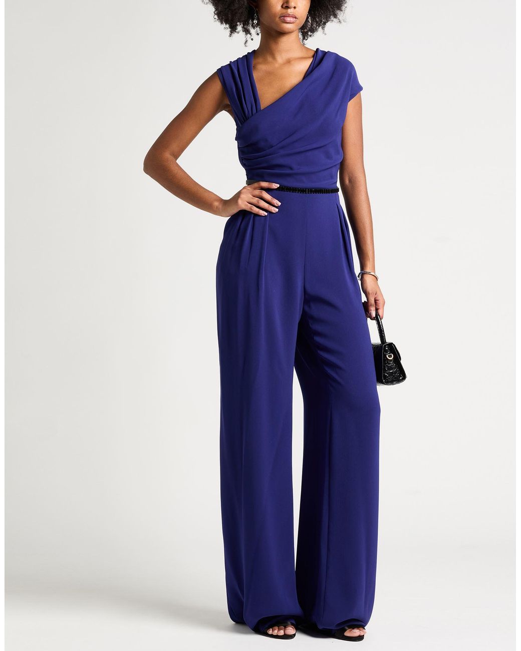 Max Mara Blue Jumpsuit Triacetate, Polyester