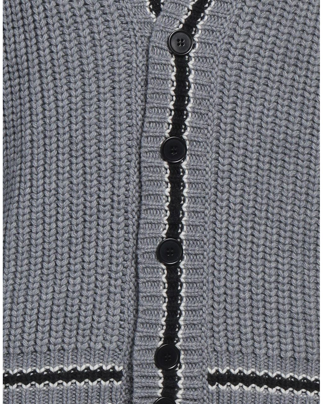 MSGM Gray Cardigan Virgin Wool, Acrylic for men