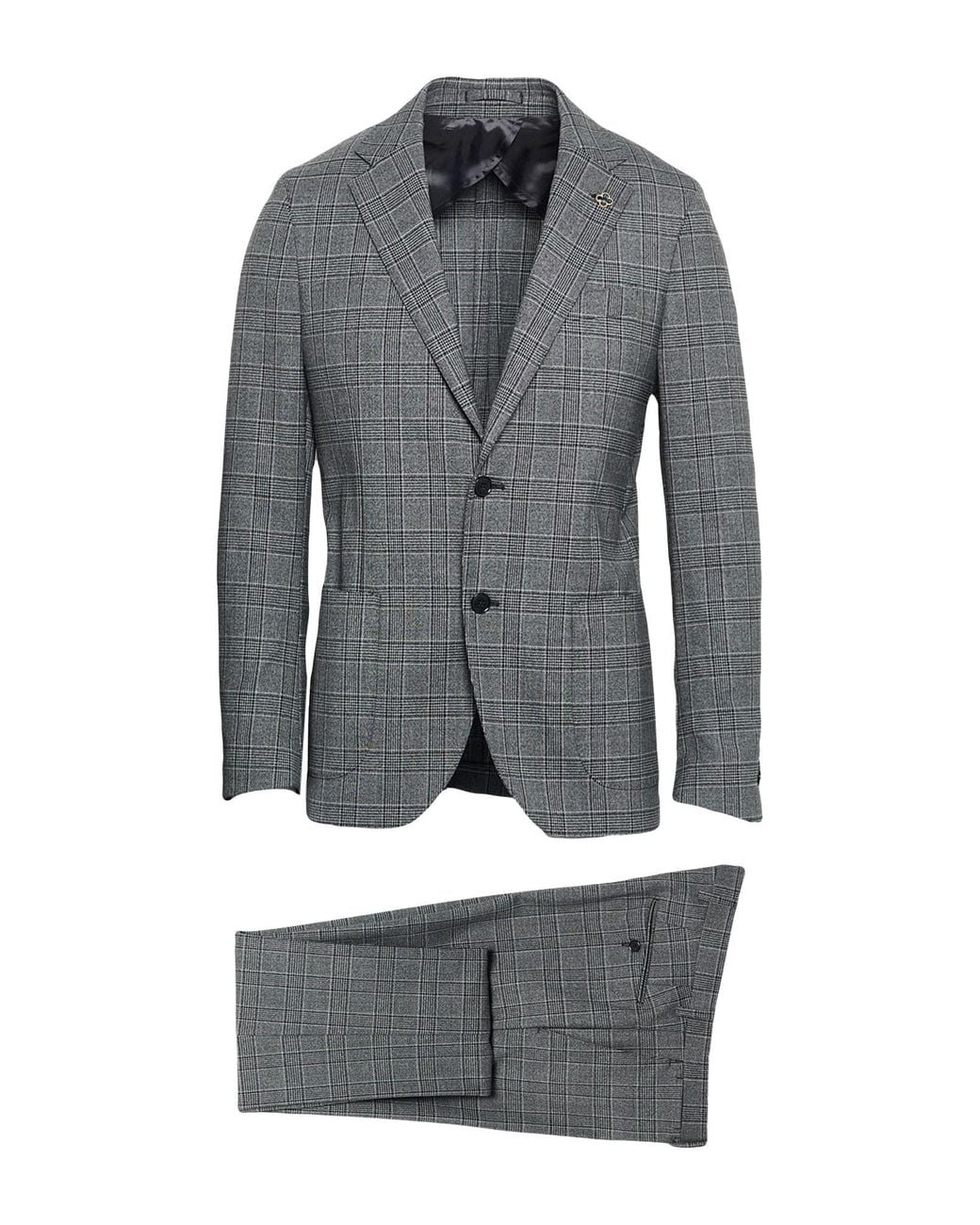 Lardini Gray Suit Polyester, Wool, Elastane for men