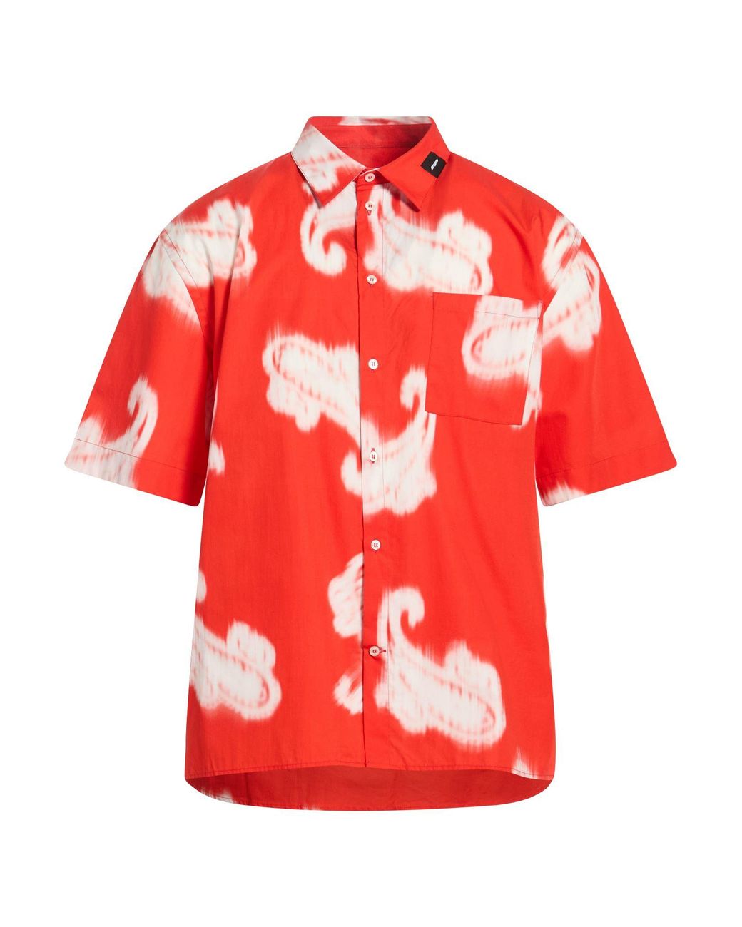 MSGM Red Shirt Cotton for men