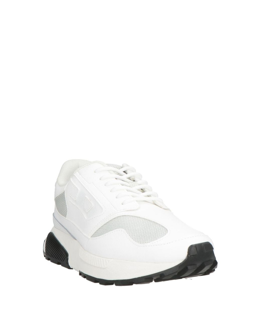 DIESEL White Sneakers Polyester, Polyurethane