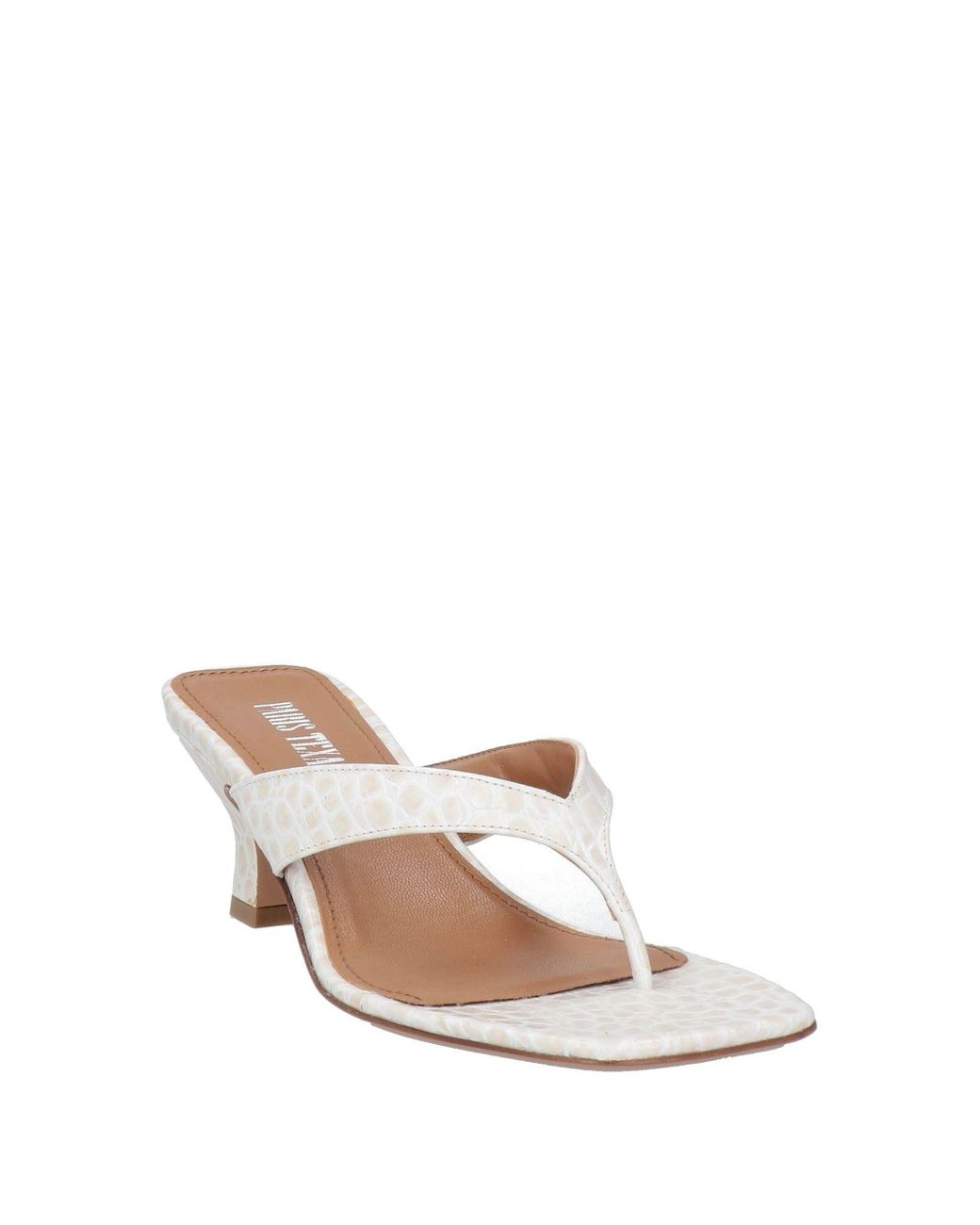 Paris Texas Natural Ivory Thong Sandal Leather
