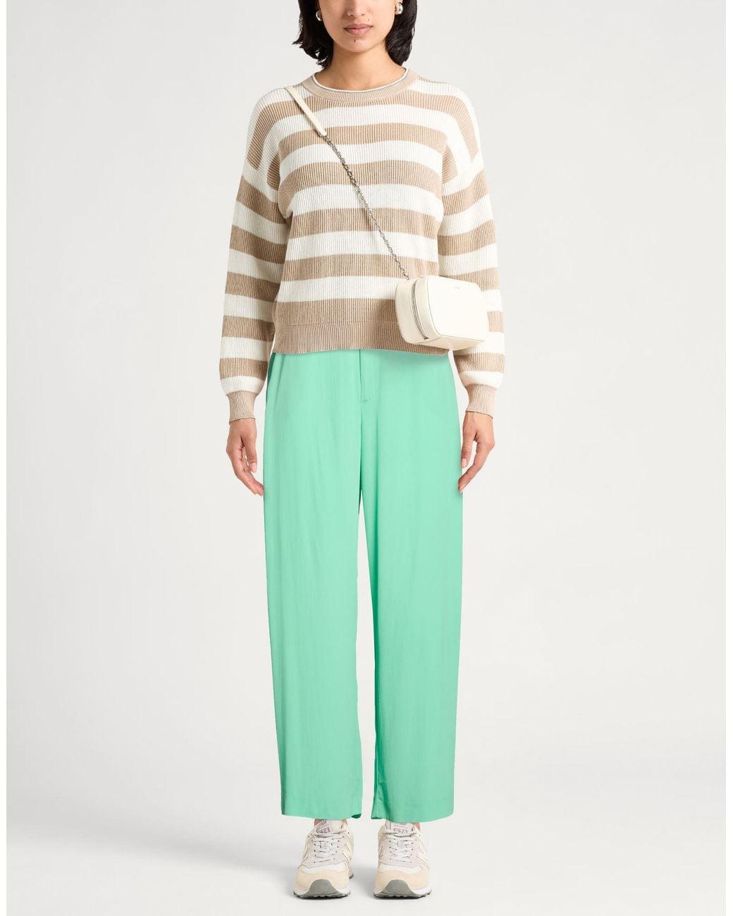 Erika Cavallini Semi Couture Green Light Pants Acetate, Silk