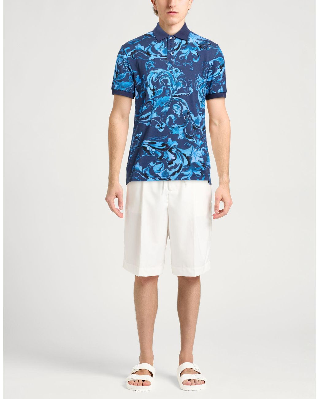 Versace Jeans Couture Blue Polo Shirts for men
