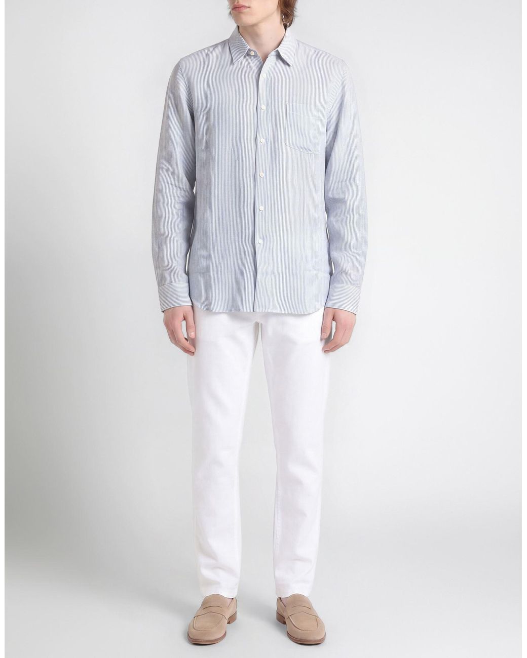 120% Lino White Shirts for men