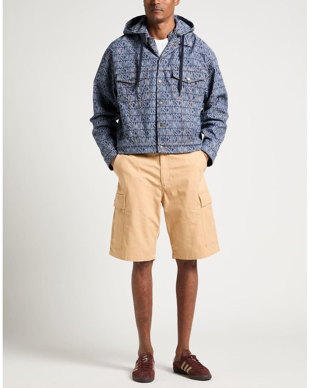 Moschino Blue Denim Outerwear for men