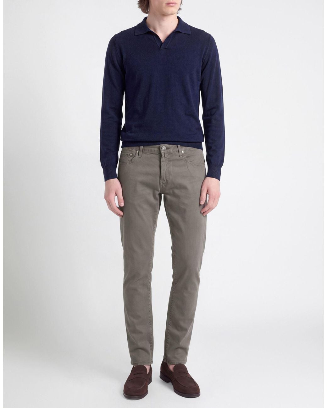 Jacob Cohen Gray Pants Modal, Cotton, Elastane for men