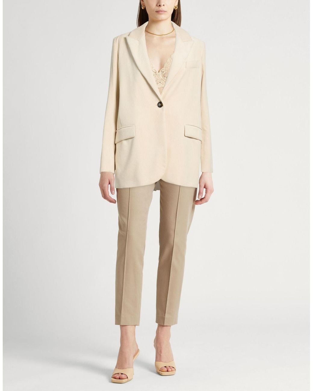 Really Wild Clothing Natural Ivory Blazer Cotton