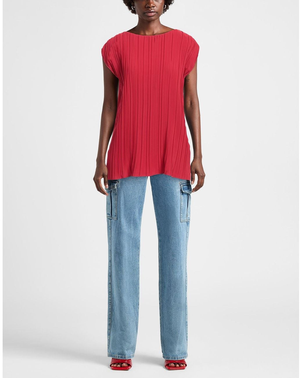 Alpha Studio Red Top Polyester