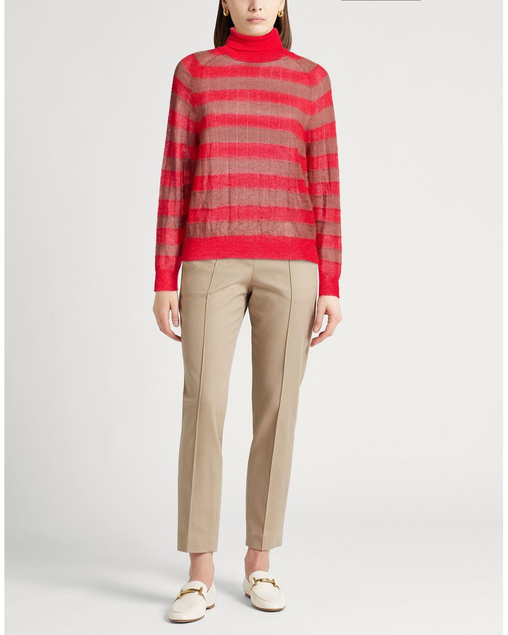 Alysi Red Rollkragenpullover