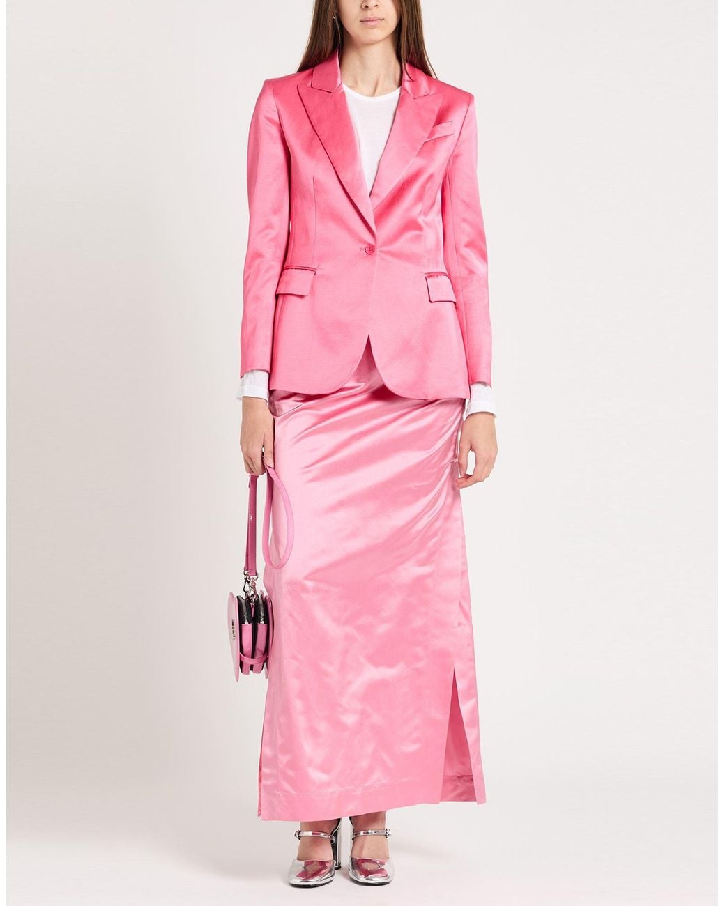 Sa Su Phi Pink Maxi Skirt Silk