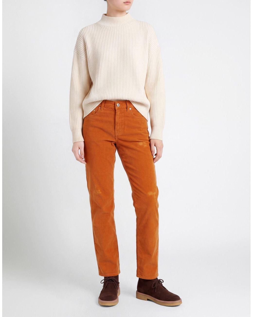 Department 5 Orange Pants Cotton, Elastane
