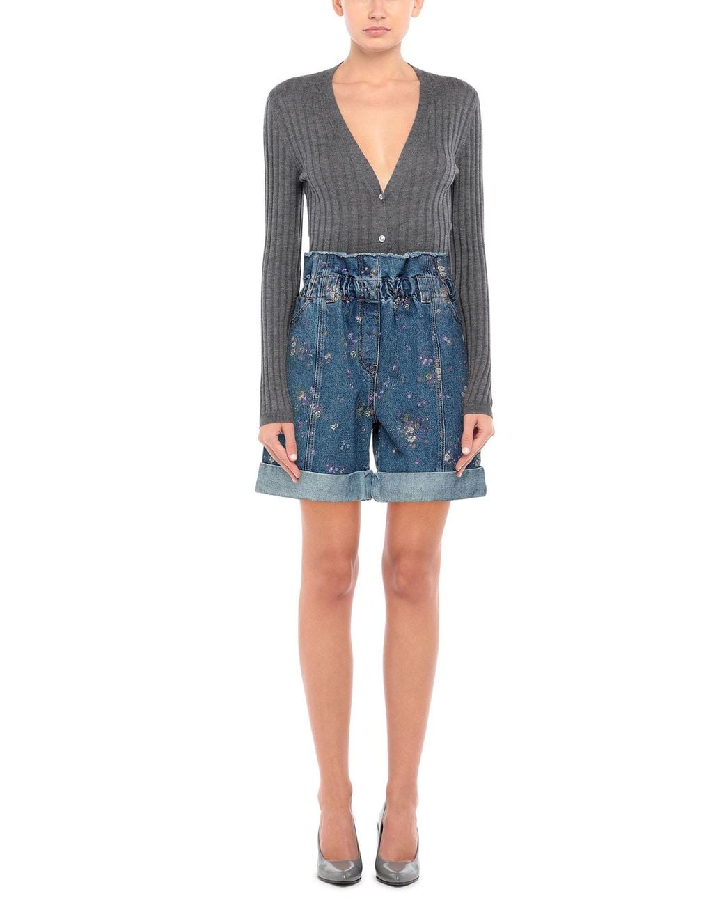 Philosophy Di Lorenzo Serafini Blue Denim Shorts Cotton