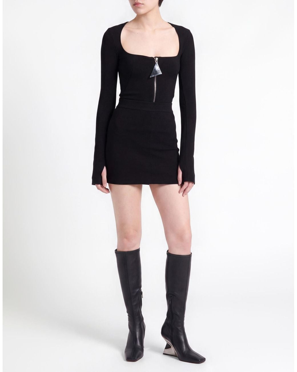 The Attico Black Mini Dress