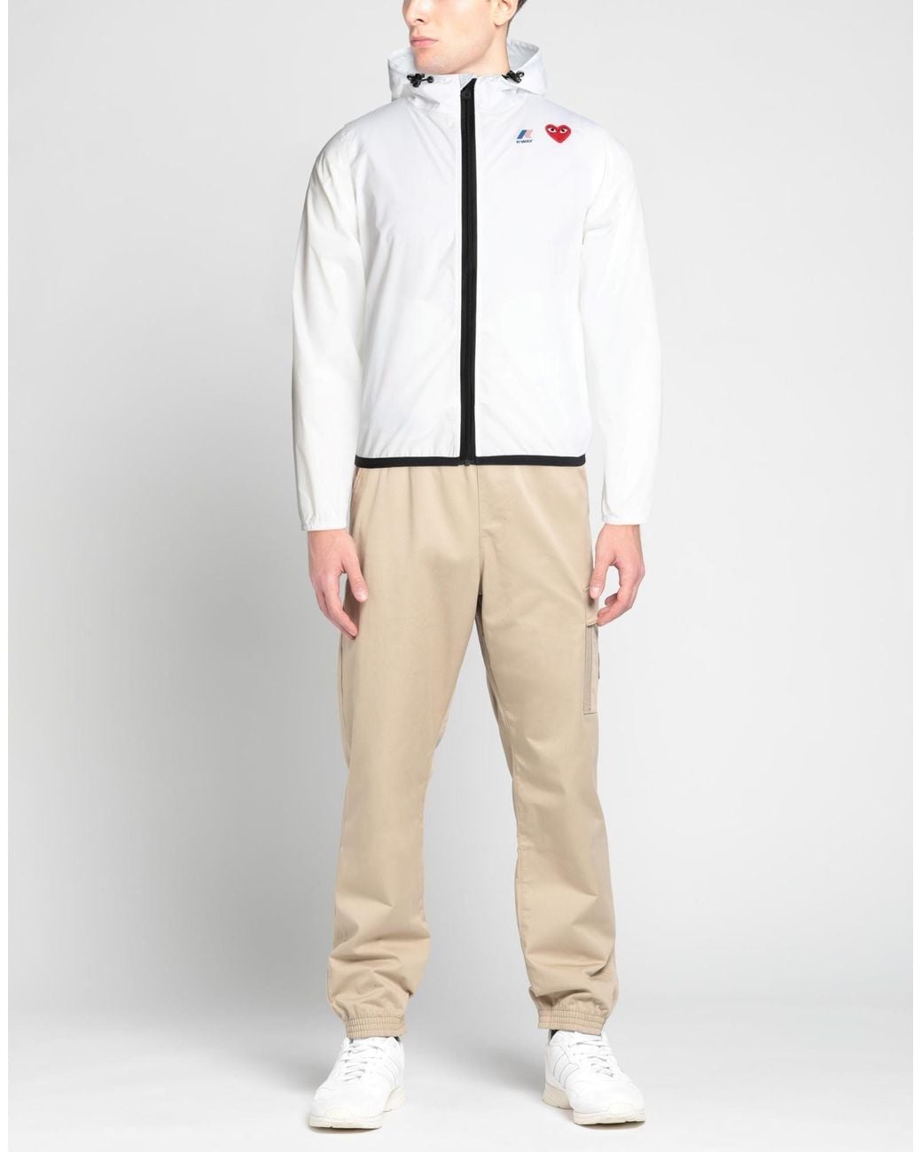 COMME DES GARCONS PLAY X K-WAY White Jacket for men