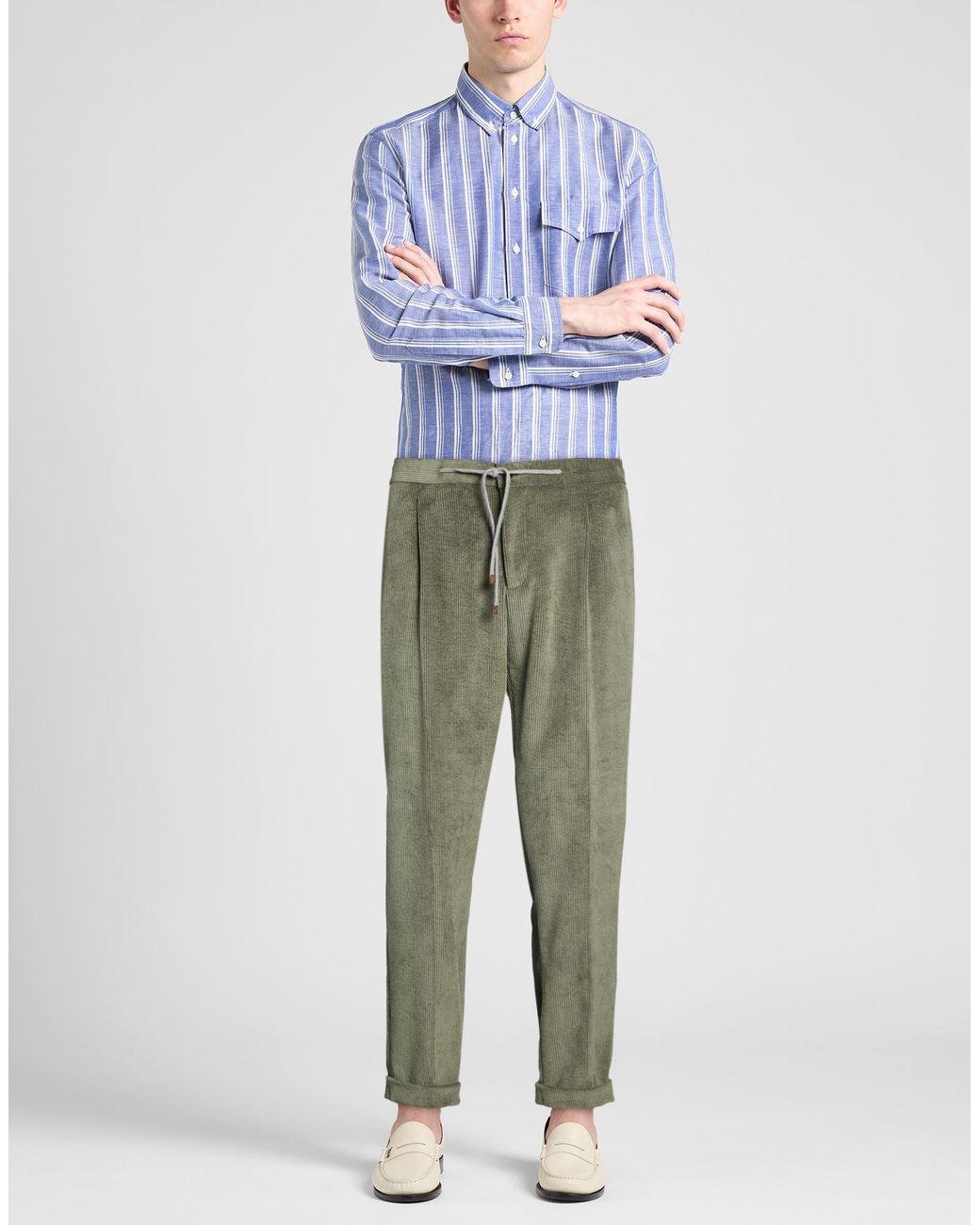 Barba Napoli Green Pants Polyester, Polyamide, Elastane for men