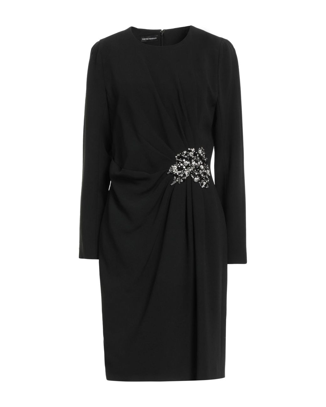 Emporio Armani Black Midi Dress Viscose, Acetate, Elastane