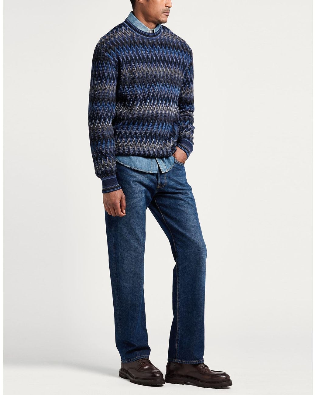 Missoni Blue Sweater Wool for men
