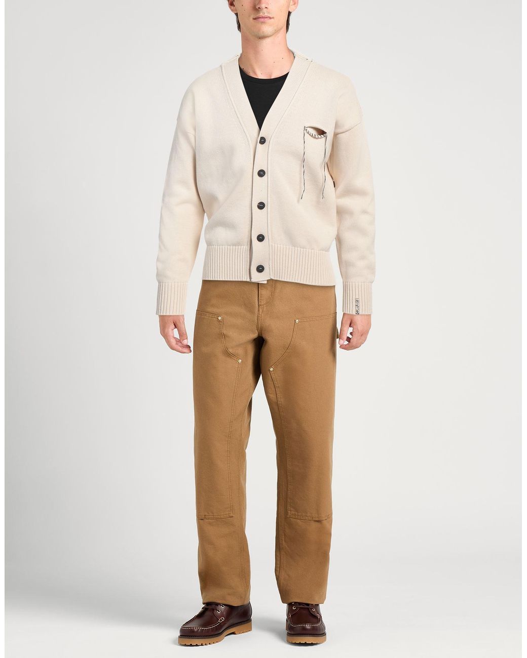 Isabel Benenato Natural Cardigan for men