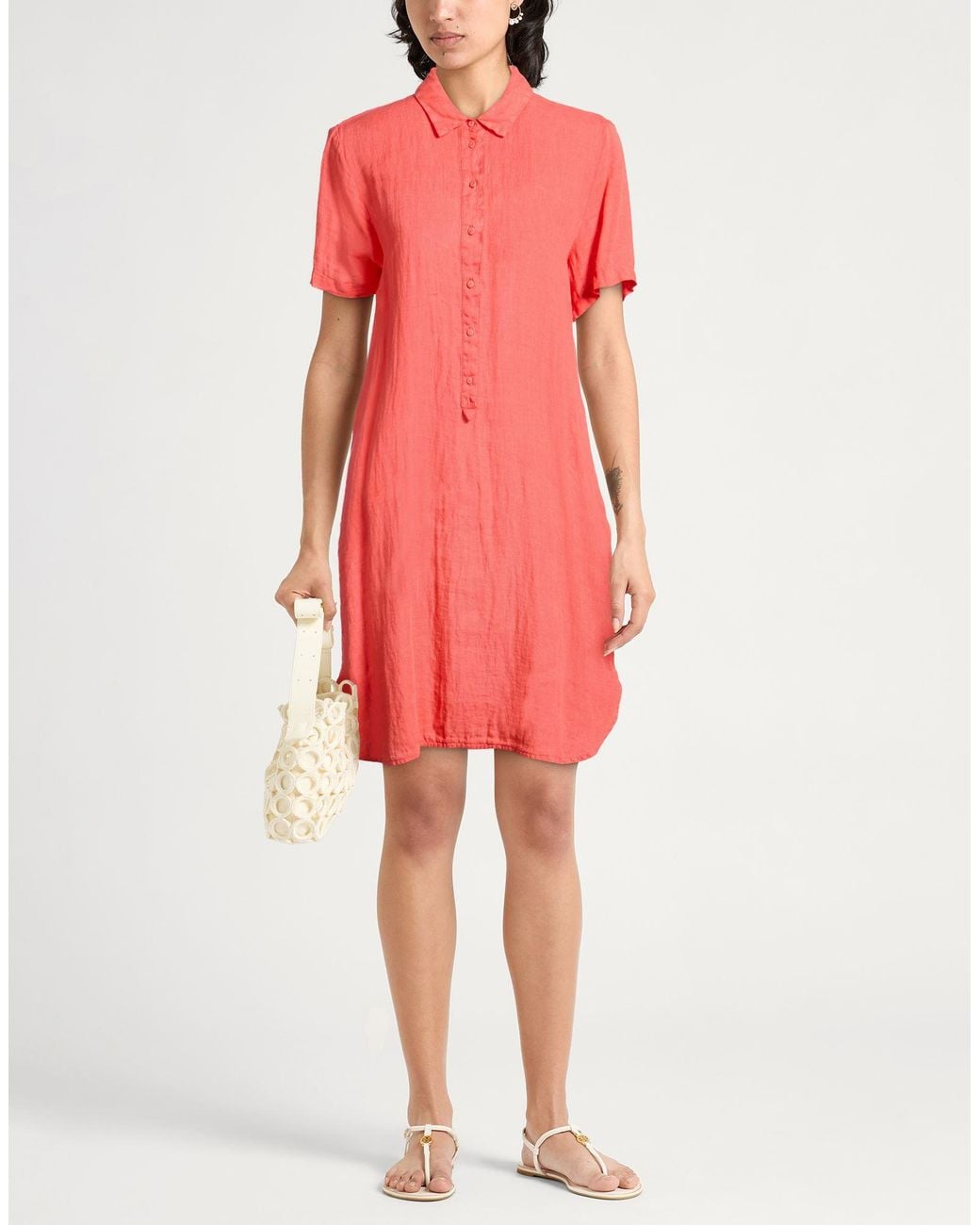120% Lino Pink Mini Dresses