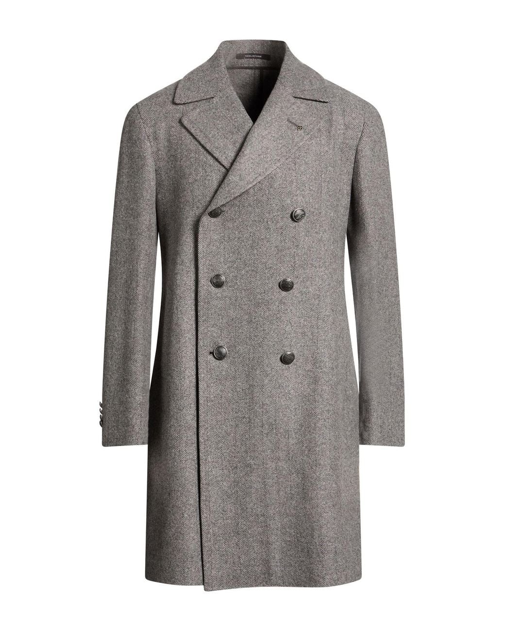 Tagliatore Gray Coat Virgin Wool for men