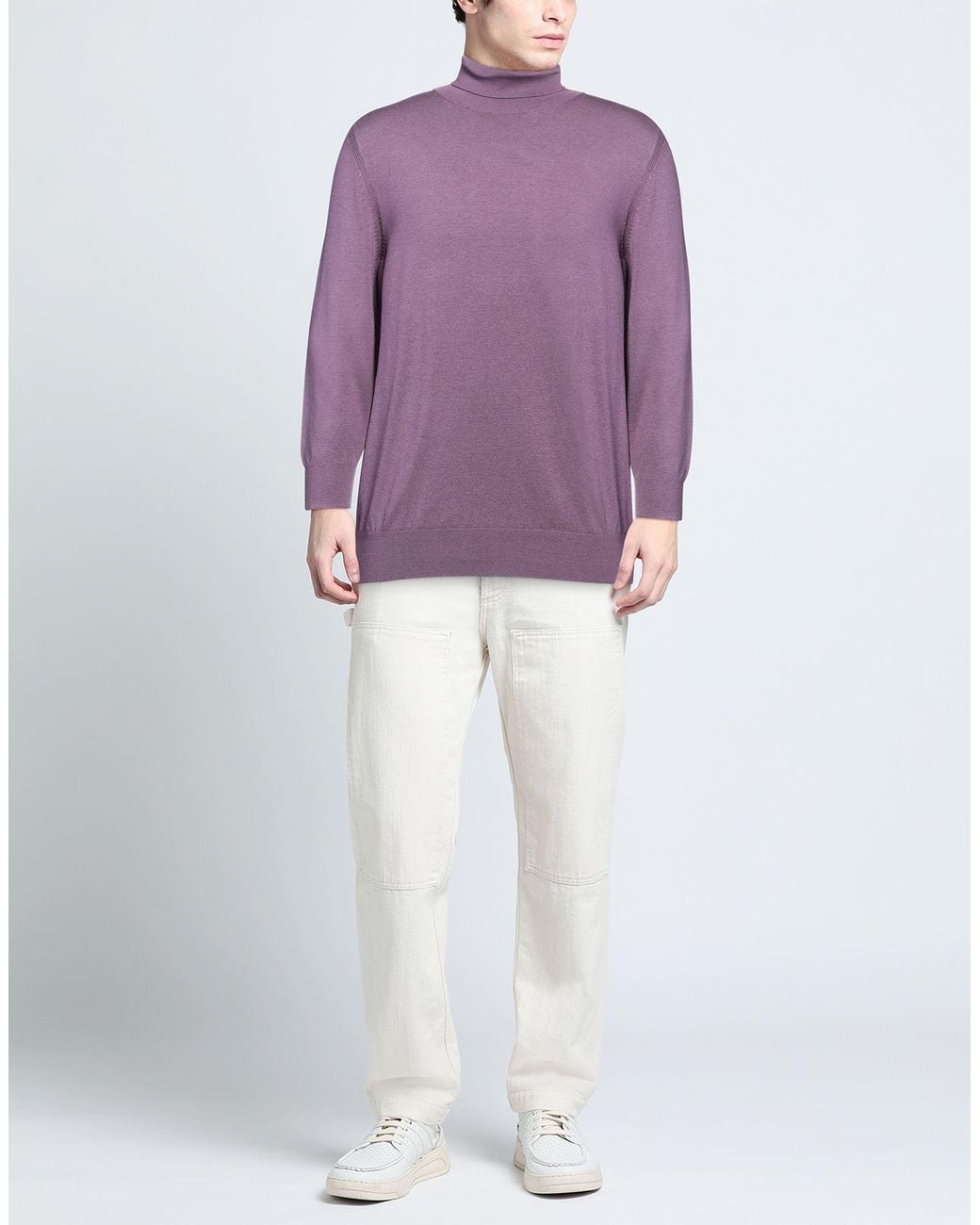 Diktat Purple Mauve Turtleneck Viscose, Polyamide, Acrylic, Cashmere for men