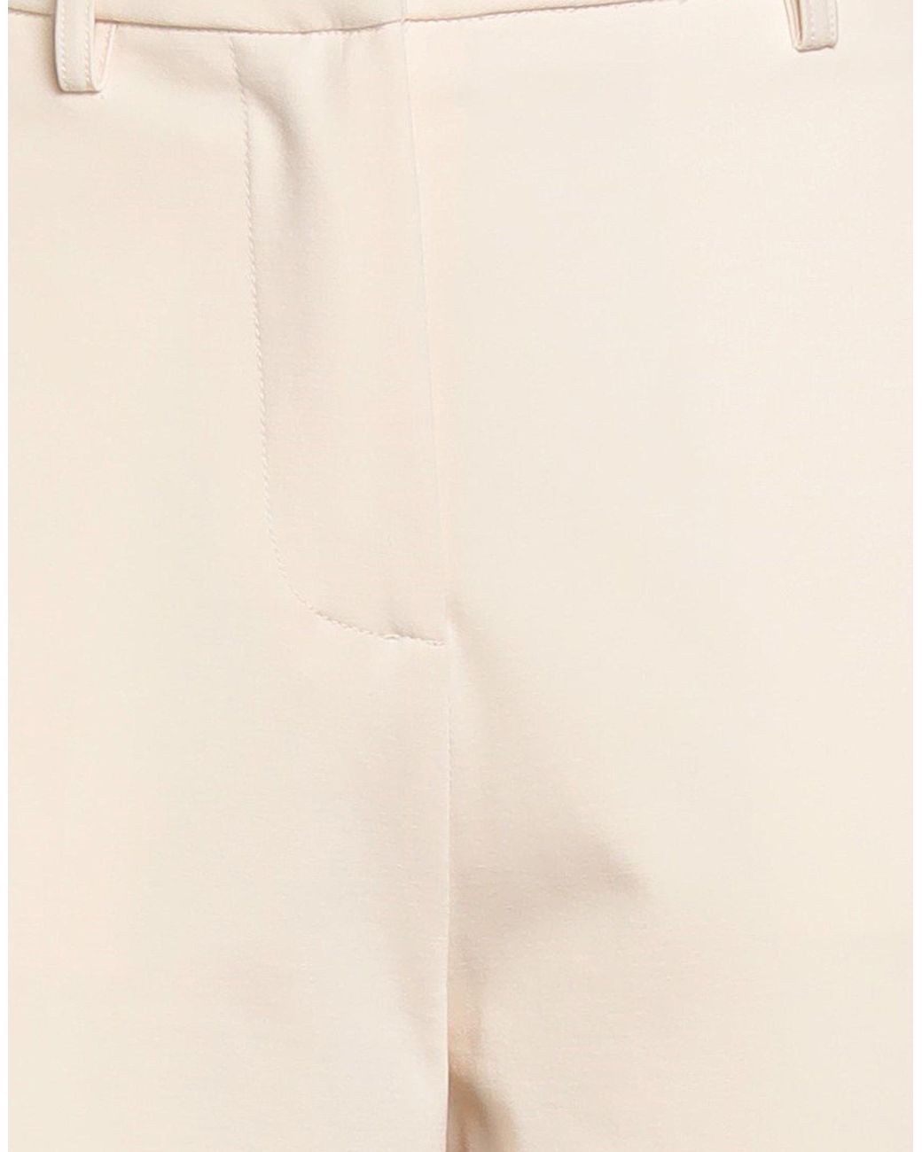 Soallure Natural Ivory Pants Cotton, Polyamide, Elastane
