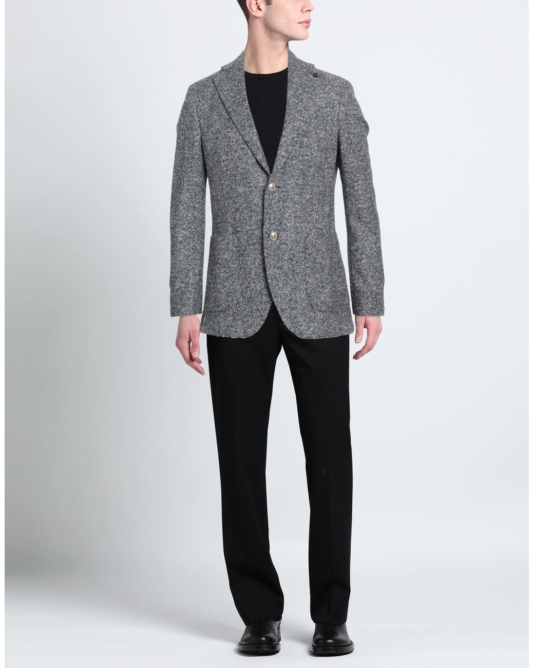 BRERAS Milano Gray Blazer Cotton, Acrylic, Polyester, Virgin Wool for men