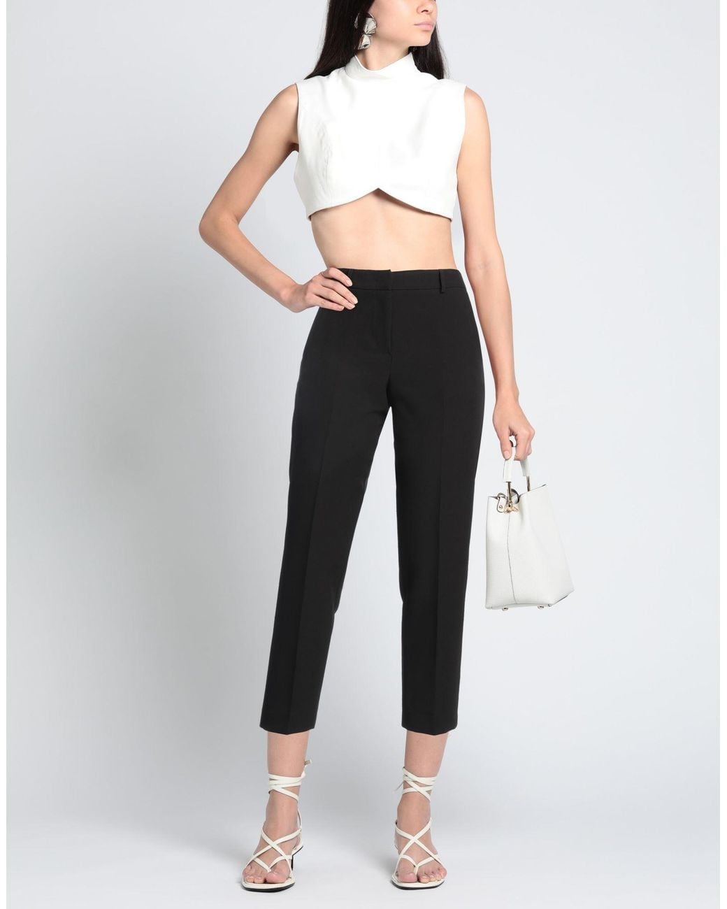 Rebel Queen Black Pants Polyester, Elastane