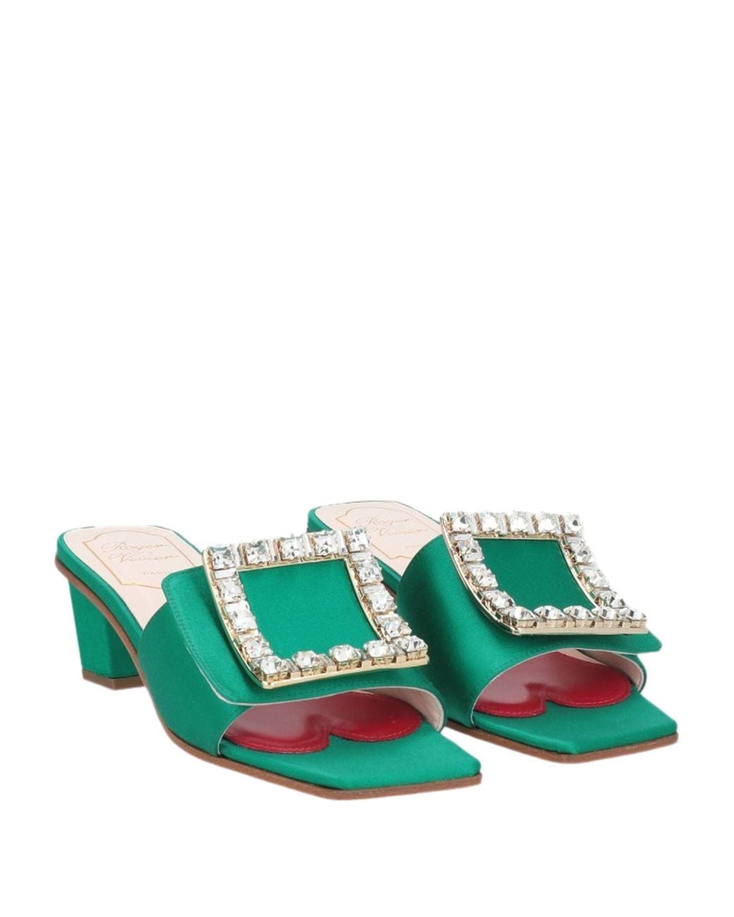 Roger Vivier Green Sandals Textile Fibers