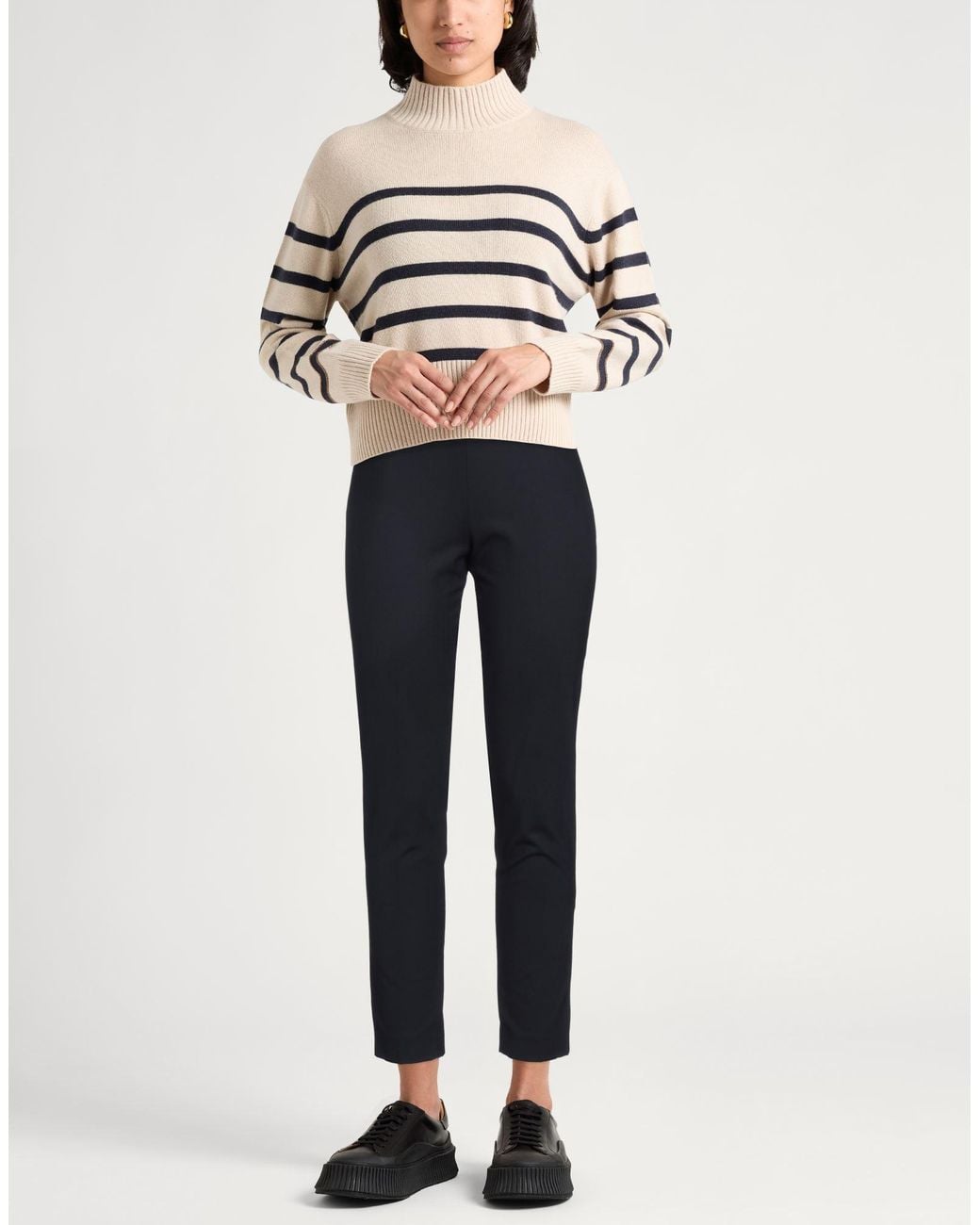 Fabiana Filippi Blue Midnight Pants Virgin Wool, Polyamide, Elastane