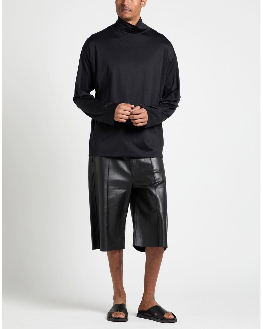 The Row Black T-Shirt Silk, Cotton for men
